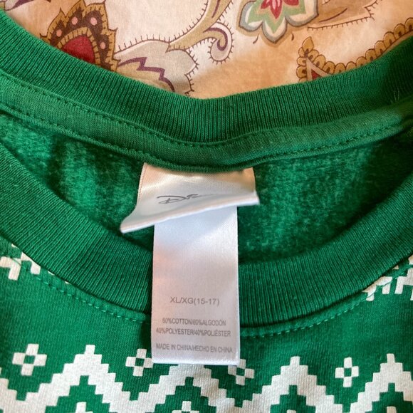 Women's DISNEY Holiday Sweatshirt Mickey Minnie XL NICE!!! - Picture 5 of 8